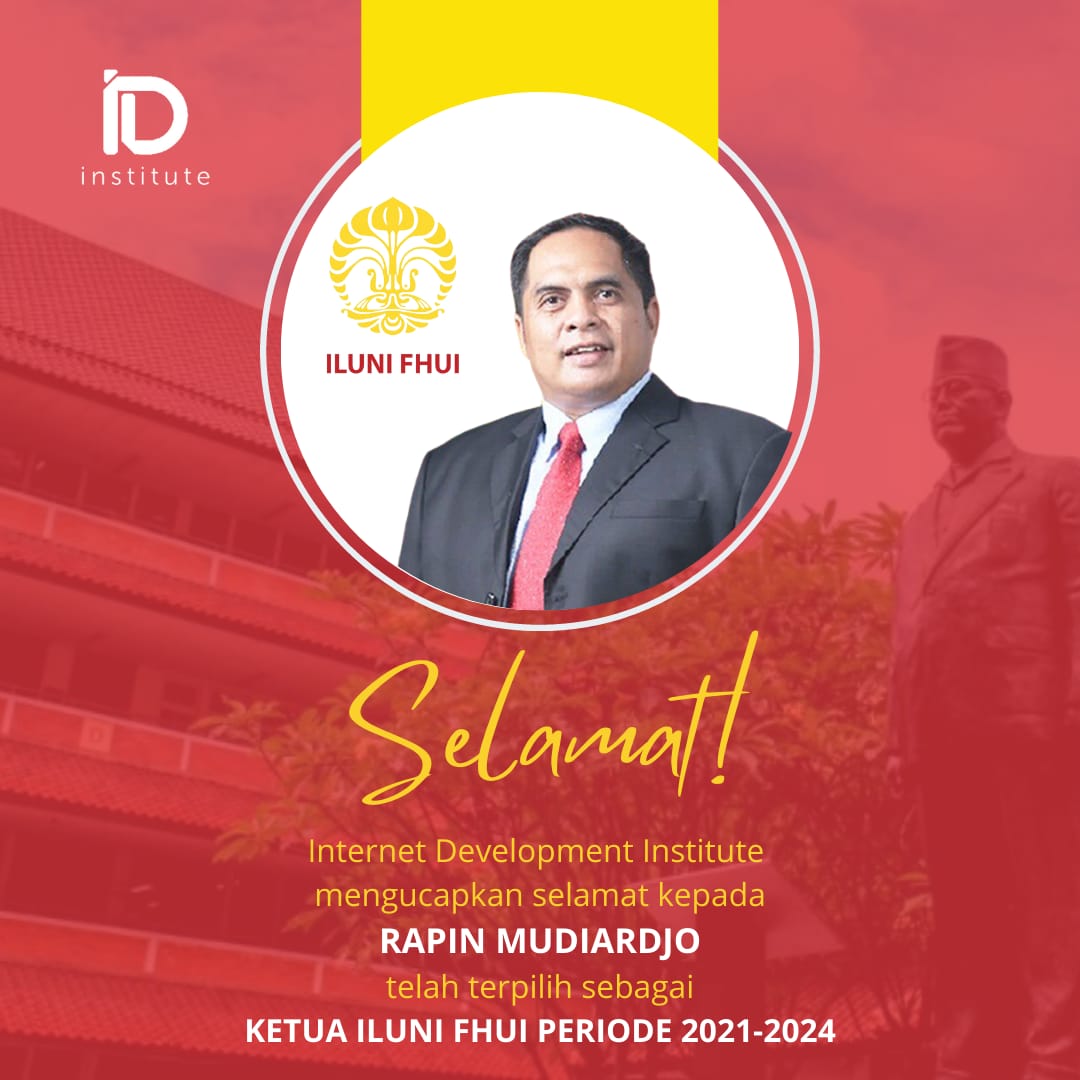 institute_id's tweet photo. Halo IDN'ers!
Segenap keluarga besar ID Institute mengucapkan selamat dan sukses kepada Bapak Rapin Mudiarjo (Dewan Pembina ID Institute) atas terpilihnya sebagai Ketua ILUNI FHUI Periode 2021-2024.
#IDInstitute #IluniFHUI #KetuaIluniFHUI https://t.co/IifHWoyn0R