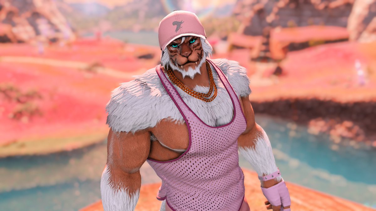 Hrothbro's tweet photo. #Hrothtober - Day 24 - Pretty in pink in Il Mheg.
#Hrothgar #NenekoColorS #GPOSERS #Ghsade #gaymer https://t.co/y918qLZg3J