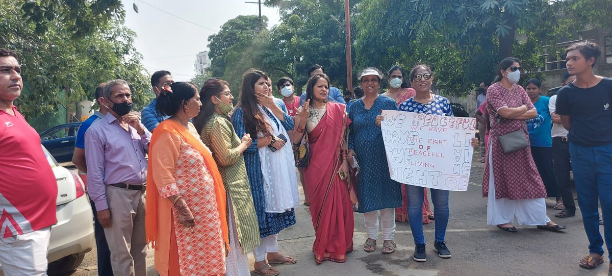 GuruMaata's tweet photo. Women of #sector50 noida, finally stood up for their rights of peaceful, stress free living.
Dear @CeoNoida before allowing any construction of schools & hospitals, ask the residents first! Or make the whole place commercial. We can sell our lands and go. #savesector50 https://t.co/9h8Z95BeZ8
