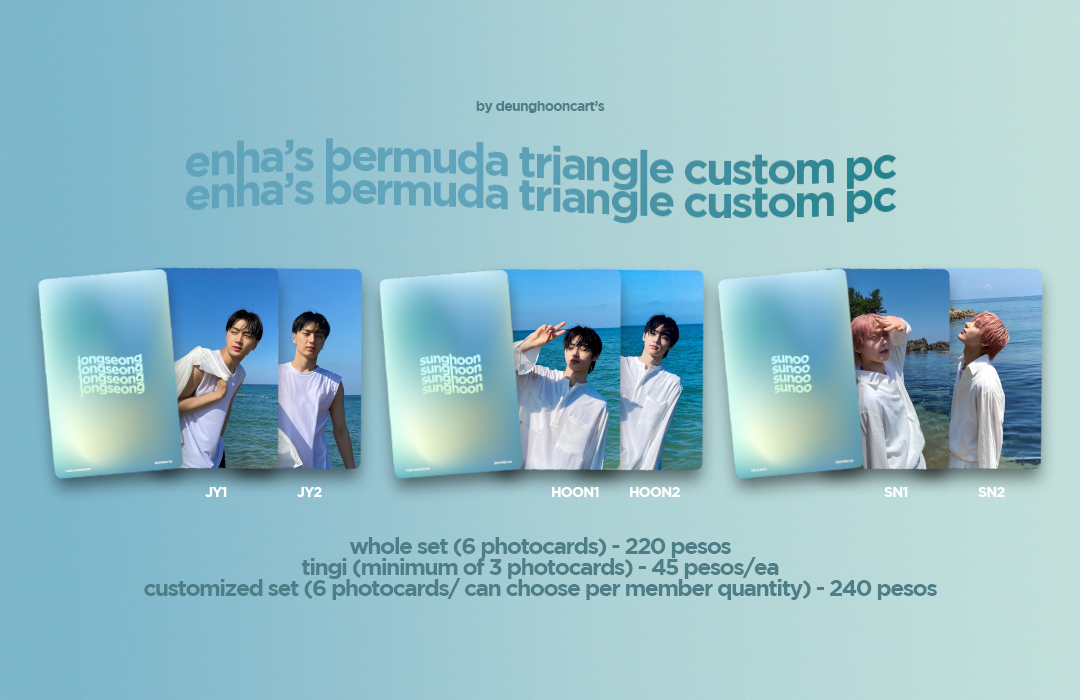 deunghooncarts's tweet photo. ꒰ enhypen's "bermuda triangle" custom pc ꒱ by #deunghoonCREATES

— price range from: ₱45-240
— deadline of orders: october 31, 2021
— dop: november 1, 2021
꒰70% payo and rem balance on the said date꒱
— order here: https://t.co/fOMOig2hzc https://t.co/qAk5k4DsZE