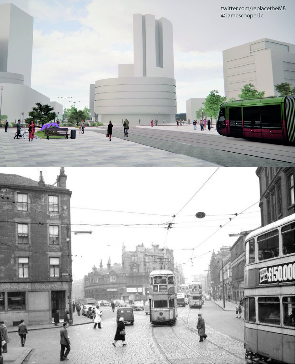 ReplacetheM8's tweet image. Glasgow 2030?  The M8 has been replaced with urban streets for local journeys, homes, workplaces parks and squares.  Glasgow is ranked #1 most livable city in Scotland.  This is the view of the restored Anderston Cross...

1 day left to sign our petition
petitions.parliament.scot/petitions/PE19…