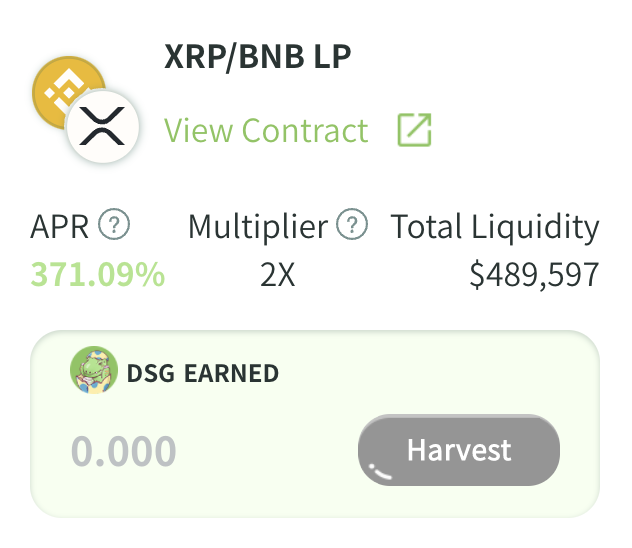 dsgmetaverse's tweet photo. It's time to make more with the $XRP in your wallet!

🦖 Trade mining: https://t.co/SZF1bSrwva 
🦖 Liquidity farm: https://t.co/QvrLM8BIz2 
 
#BinanceSmartChain #BSC 
@BinanceChain https://t.co/waqX4TJfe1