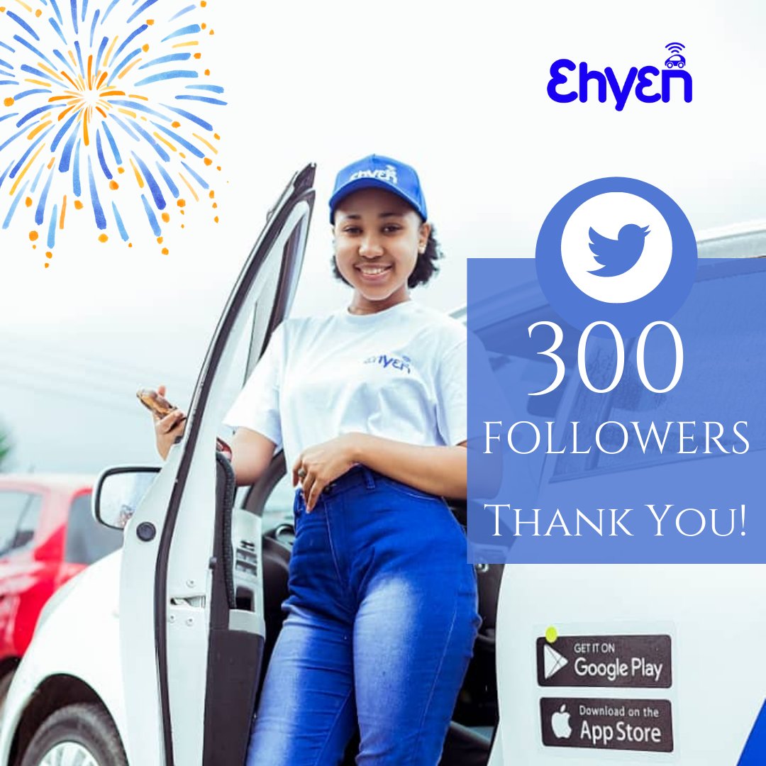 ehyen_ghana's tweet photo. Hello @Twitter! 
Thank you for 300 Followers!
Make EHYEN your preferred choice for all your rides.

#EHYEN, Ghana's Pride 🇬🇭
#EHYEN, Right On Time 🚘🚘🚘 https://t.co/5C61kIkU3r