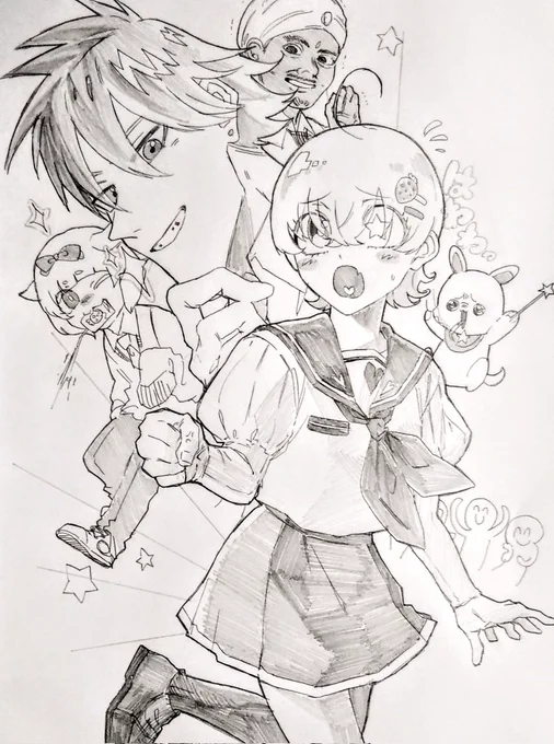 少女漫画みたいな絵を描きました 