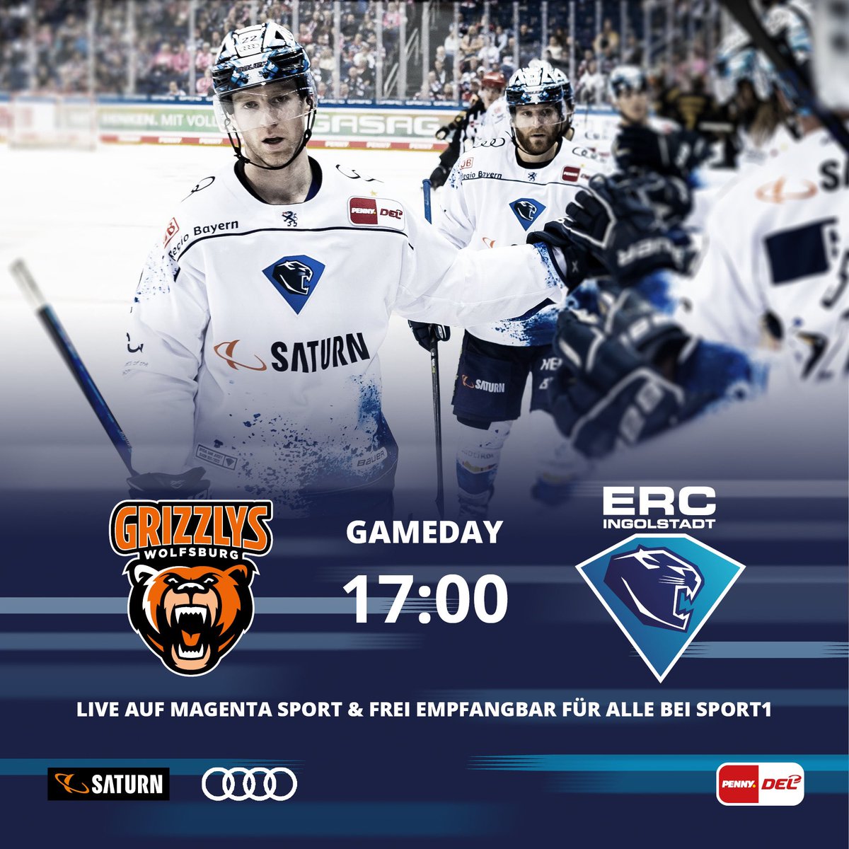 ERCIngolstadt's tweet photo. #Gameday
Der #ERC ist heute bei den viertplatzierten @grizzlys_wob zu Gast.
Ihr könnt via #MagentaSport oder frei empfangener für alle bei @SPORT1 dabei sein.
#WOBvsING #Ingolstadt #SchanzerPanther https://t.co/OCxXGEQGsF