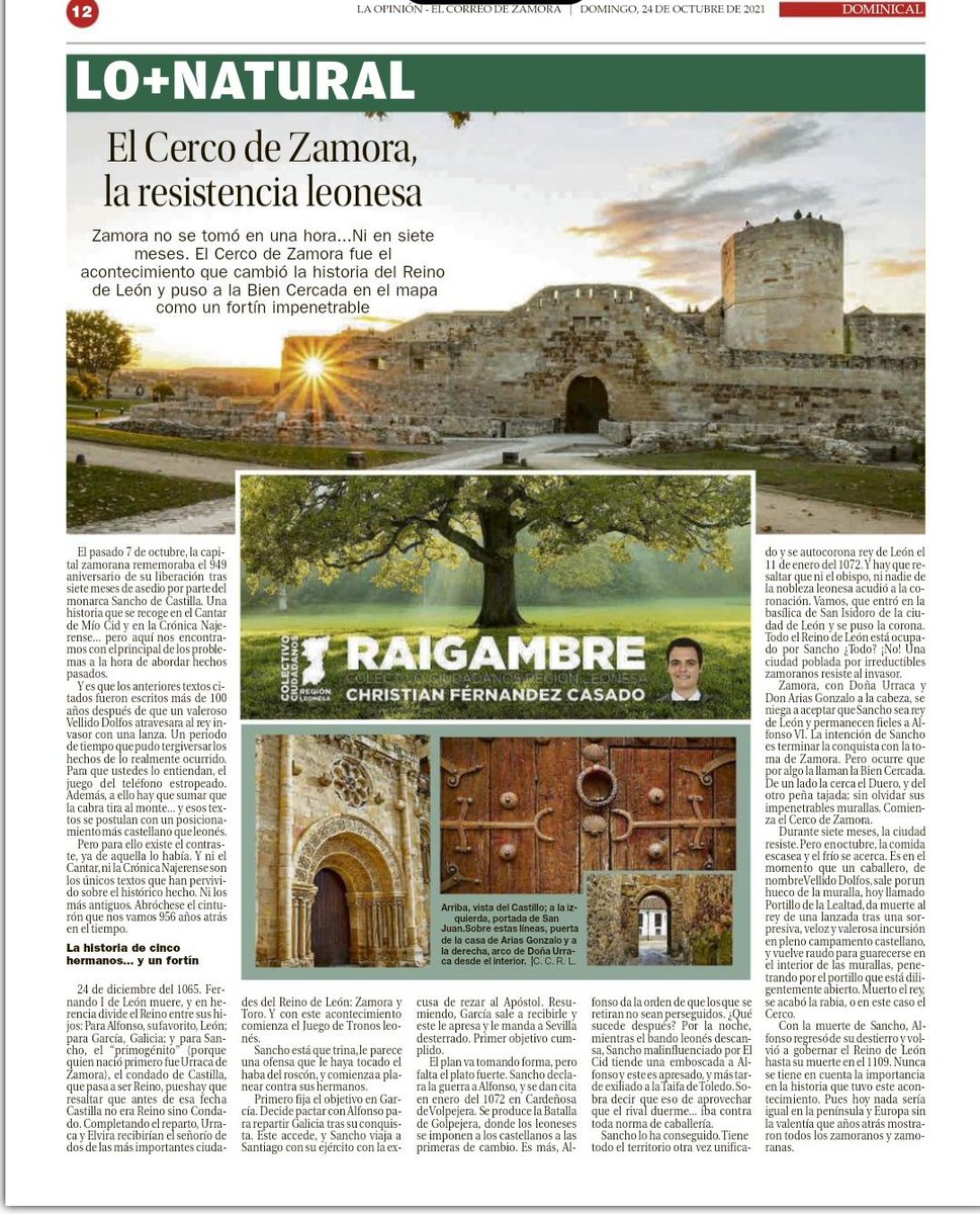 13christianfdez's tweet photo. No sabéis la emoción que tengo ahora mismo por haber publicado mi primer artículo en papel en la @opiniondezamora

¡¡Muchas gracias a @ReinudeLlion por haberlo hecho posible, y encantado de difundir la gran cultura e historia de #Zamora 🦁!! https://t.co/9x19fro3Ns