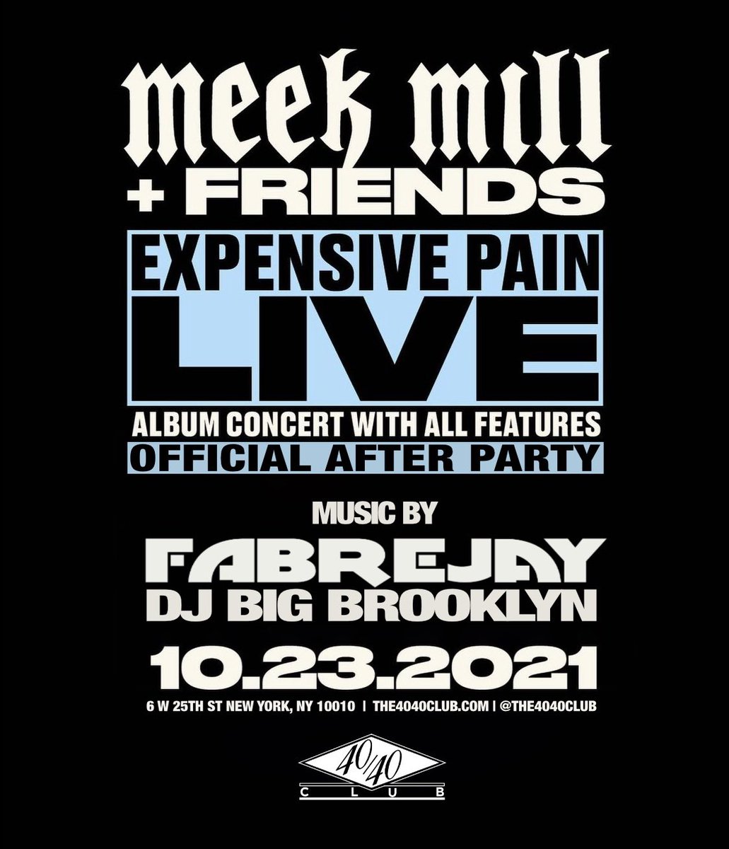 KureMusicGroup's tweet photo. @MeekMill  + Friends Concert Official Afterparty @the4040club  music by @DjFabreJay @DJBigBrooklyn https://t.co/1NW9Zh7xXb