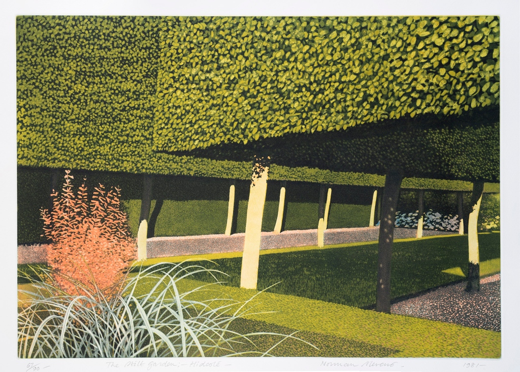 RedfernGallery's tweet photo. We hope you are enjoying this years' virtual @IFPDA Fine Art Print Fair! Here is another of our selected pieces by Norman Stevens RA (1937-1988). 

Norman Stevens RA, 'The Stilt Garden, Hidcote', 1981, Etching and aquatint, 37.5 x 53 cm

#IFPDA2021 #IFPDAOnline #PrintMonth https://t.co/C6VgaK0Olr