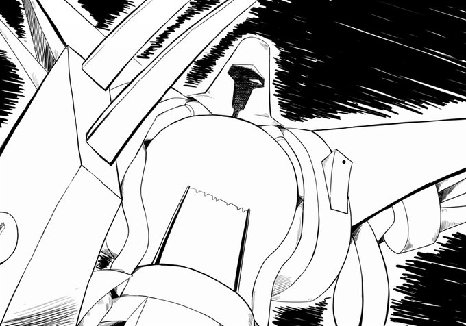 メカはあんま上手くないんですが描きたくて描きたくてしょうがなくなることがあるようでw
電気王とかかっこよすぎて描いた絵 ゴウザウラーに置いてかっこいい悪役といえばエンジン王ですが 悪を貫いた格好良さといえば電気王だと思うんですよ!!
悪の美学と言えばこっちかなと!w 