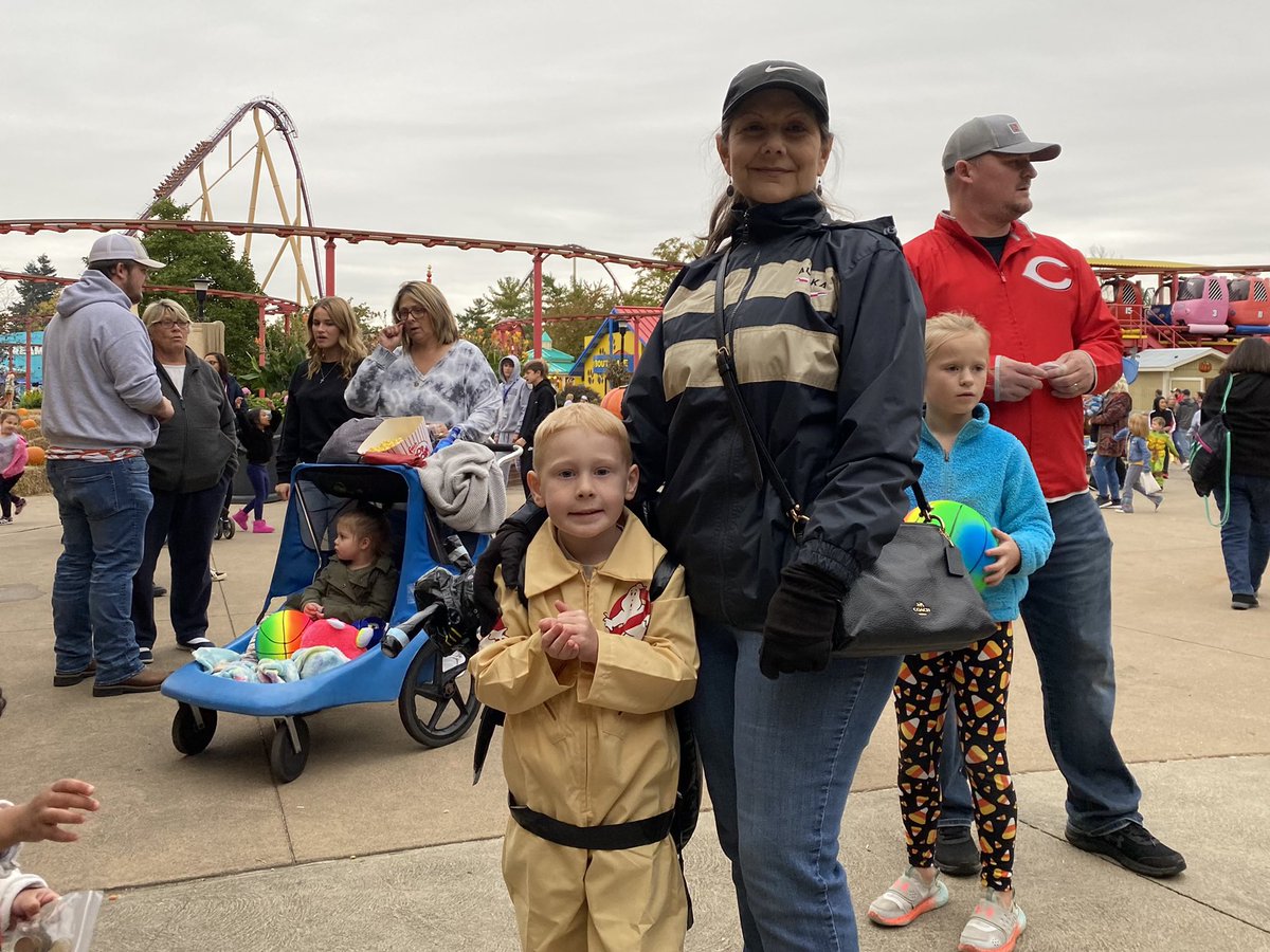 While out for a walk at King’s Island, I ran into a little Ghostbuster of mine. He was also outside in the fresh air playing games and trick-or-treating with his mom. #TigerWellness #WCconnects