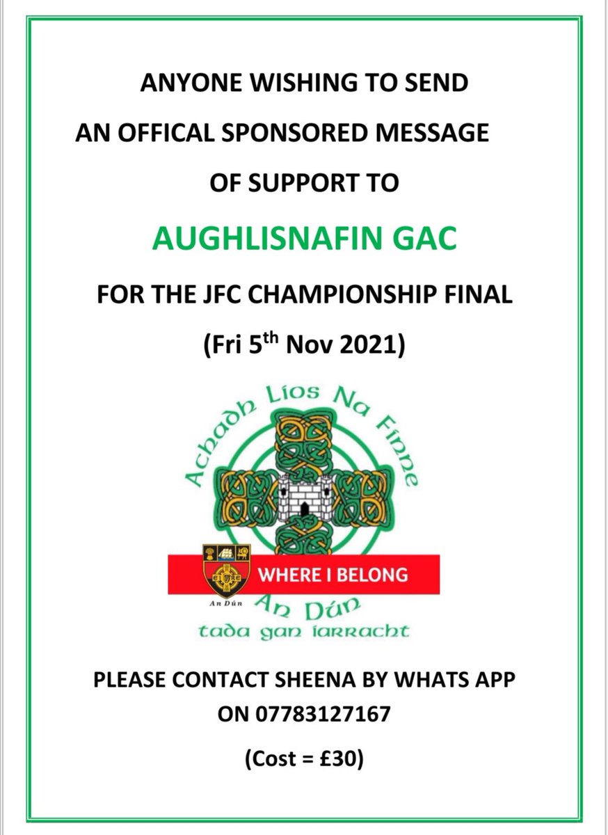 Aughlisnafin GAC tweet media
