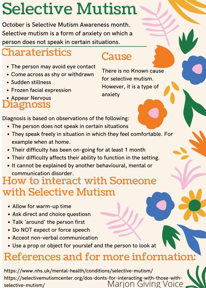 Selective Mutism Awareness Month atelieryuwa.ciao.jp