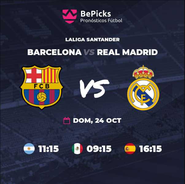 BePicks_Es's tweet photo. Hoy se juega #ElClásico🏆⚽🔥! #RealMadrid vs #FCBarcelona
🏆#LaLiga
🏟 #CampNou
📍 #Barcelona
⏰16.15
Deja tu #pick en nuestros torneos oficiales y consigue premios demostrando tus conocimientos de #fútbol. 
#RealFootball #ForçaBarça
https://t.co/IdhwebBvk4 https://t.co/9rGSHKu6Ei