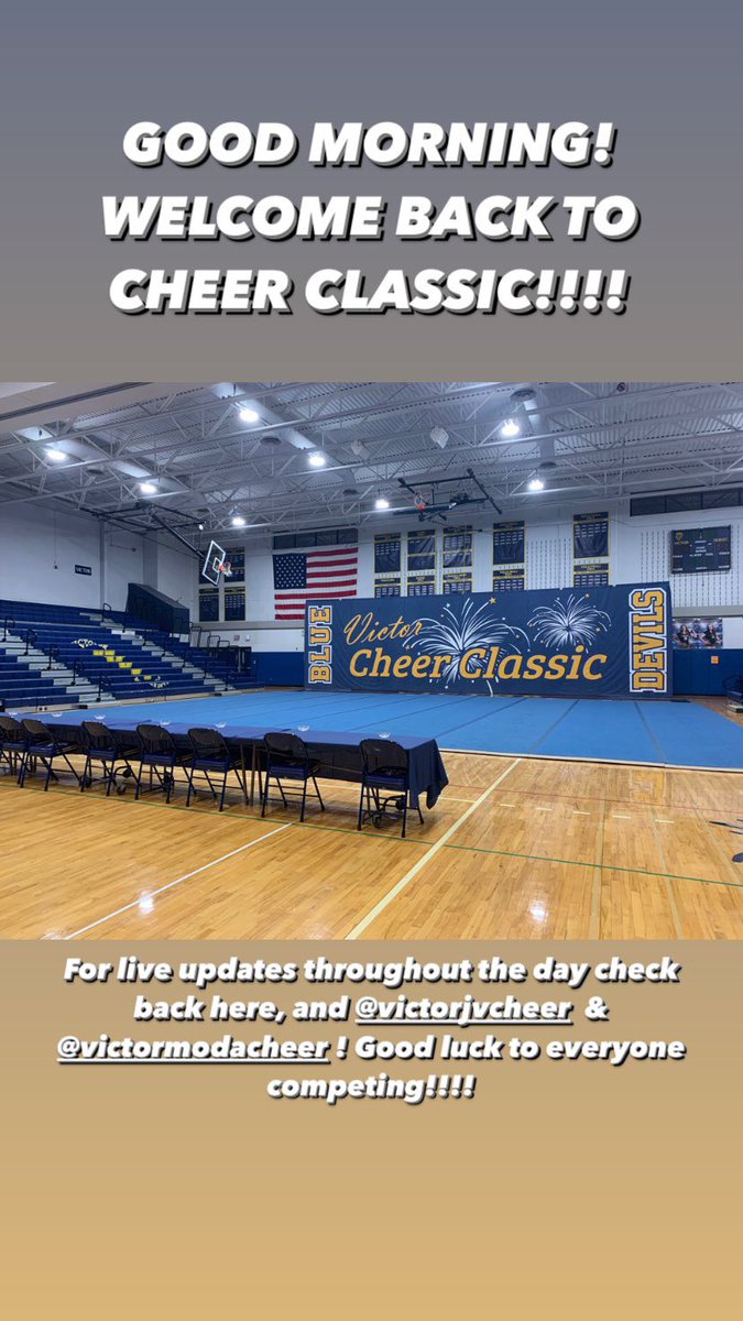 It’s the best day of the year! For live updates head to Instagram and follow victorvarsitycheer, victorivcheer &amp; victormodacheer ! Good luck to all competing!