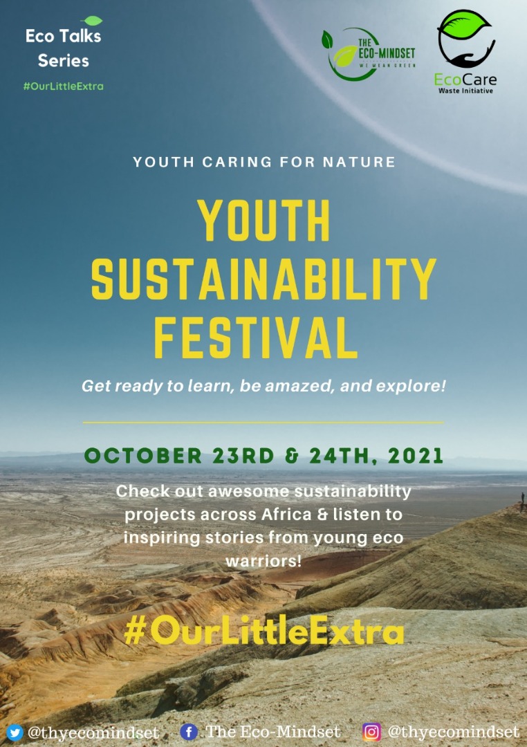 It's day 2 of the #YouthSustainabilityFestival hosted by @ecocaregh  and @thyecomindset  virtually...

Where are you joining us from??

If you haven't joined yet,,please do and don't miss this amazing opportunity

#OurLittleExtra
