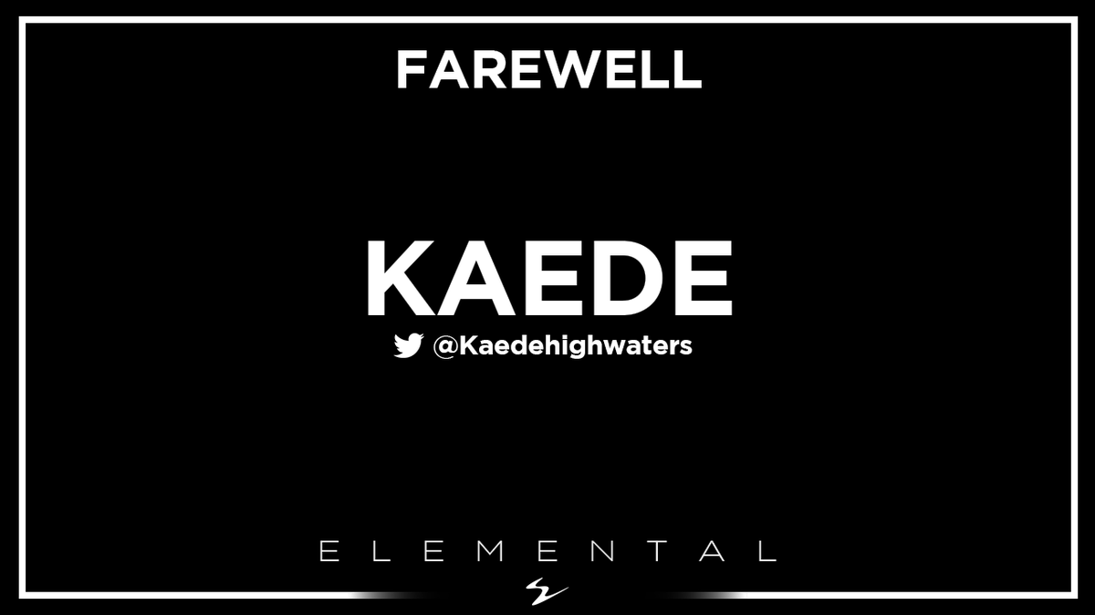 ElementalFPS's tweet photo. - FAREWELL @Kaedehighwaters  -

Team Elemental팀의 서포터 Kaede( @Kaedehighwaters )  선수가 상호 합의 하에 팀에서 떠나게 되었습니다.
지금까지 Team Elemental 에서 활동 해주셔서 감사했습니다 
앞으로의 발전을 계속해서 응원하도록 하겠습니다. 그동안 수고 많으셨습니다. https://t.co/cL1JWRSGOb