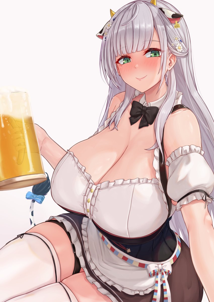白銀ノエル 「白銀ノエル新衣装🍺
#ノエラート 」|奶油鱈魚(Cream Cod)🔞Commission closedのイラスト