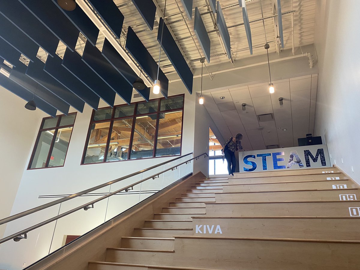 As our #Greeley students work away, they barely notice the maestros circulating among them. These masterminds brought this space from a sketch on a napkin years ago, to the incredible #STEAM space that we have today! TY <a href="/jculwellblock/">Josh Culwell-Block</a> <a href="/FieldingInt/">Fielding International</a> <a href="/jaylitman/">Jay Litman, AIA</a> #LifeinGreeleySTEAM
