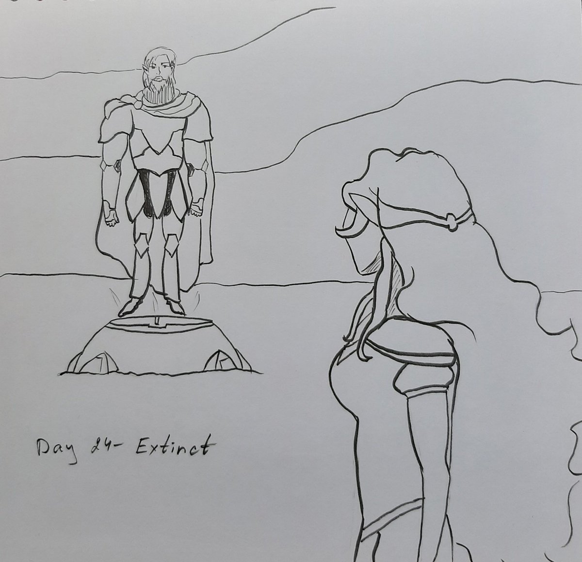 VLDfangirl's tweet photo. Day 24 — Extinct

#Inktober #inktober2021 #Allura #Alfor #VLD #Voltron https://t.co/JOZGWPt1Bp