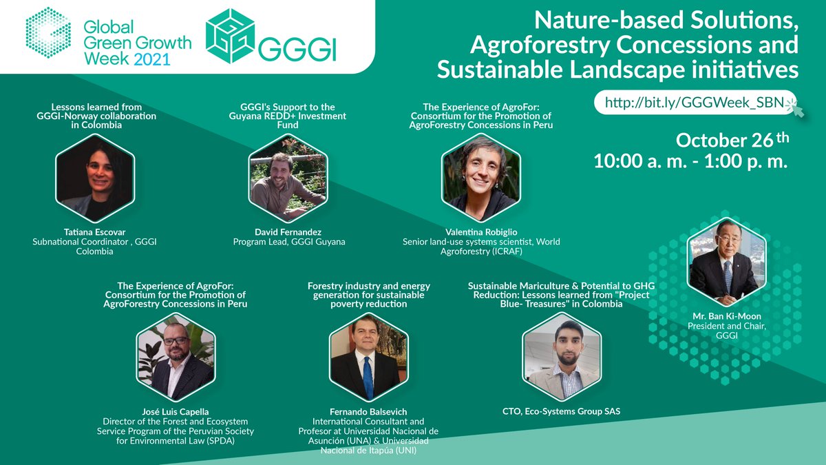 FBalsevich's tweet photo. 📣 Join us for this #GGGWeek session on initiatives addressing nature-based solutions, agroforestry concessions, and #SustainableLandscapes! Experts from: @ICRAF, @spdaorg, @una_py, #EcoSystemsGroup, @NoruegaenCOL and #GGGI will participate.
📌26 / 10
https://t.co/LPJLWuakXI https://t.co/KvE55KwnyD