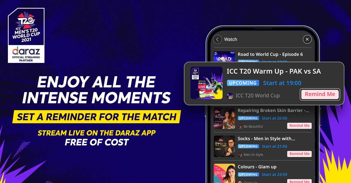 ChAdeelPTI's tweet photo. #LiveOnDaraz Due to Daraz App, There is no need to spend money for fastest HD experience of live streaming of T20.
@darazpk https://t.co/8JrvYtEmMI