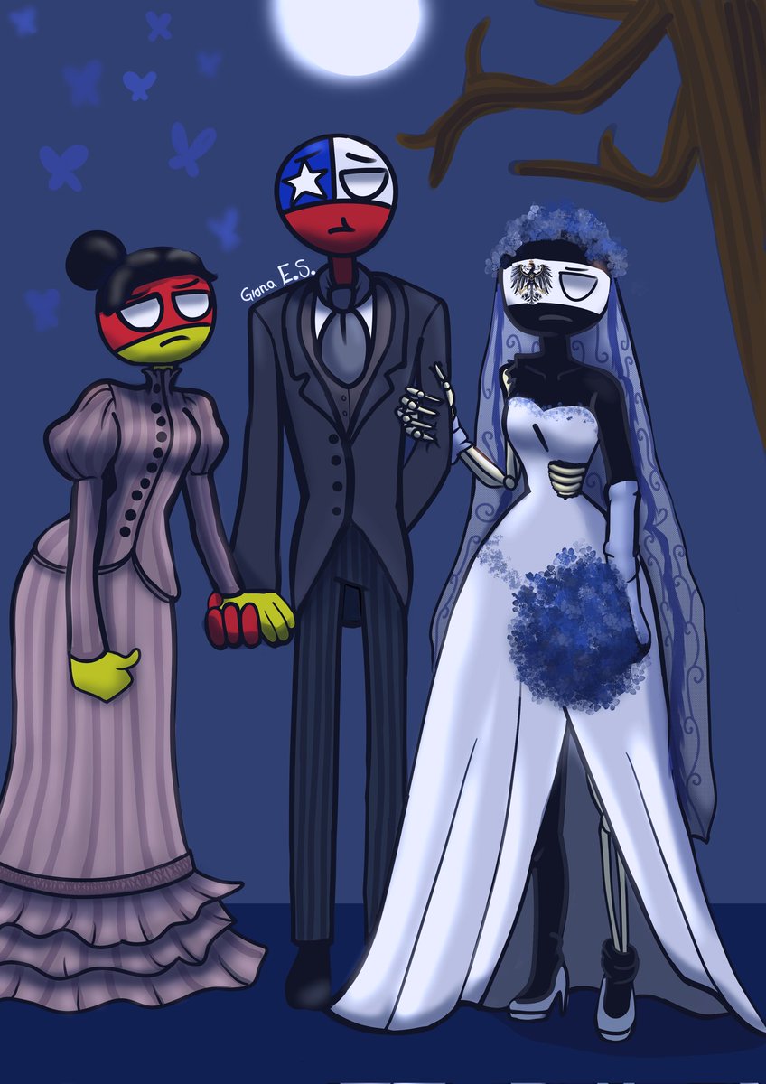 GianaSabedra's tweet photo. #CountryHumans #alechi #CountryhumansGermany
#countryhumansalemania #countryhumanschile
#countryhumansprusia
#countryhumanscomic
#CorpseGroom
Ship favorite + favorite movie
Enjoy it https://t.co/3frtjEn7KL