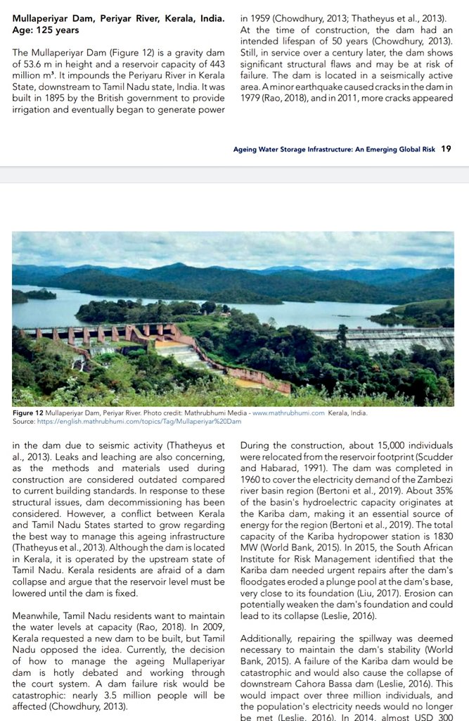 IsmailiShihab's tweet photo. #DecommissionMullaperiyarDam
UN REPORT ON THREAT TO AGEING DAMS IN THE WORLD MENTION  MULLAPERIYAR 

The report said that approximately 3.5 million people are at risk if India's Mullaperiyar dam in Kerala, built over 100 years ago, "were to fail". immediate decommission needed https://t.co/NDWNAgCys8