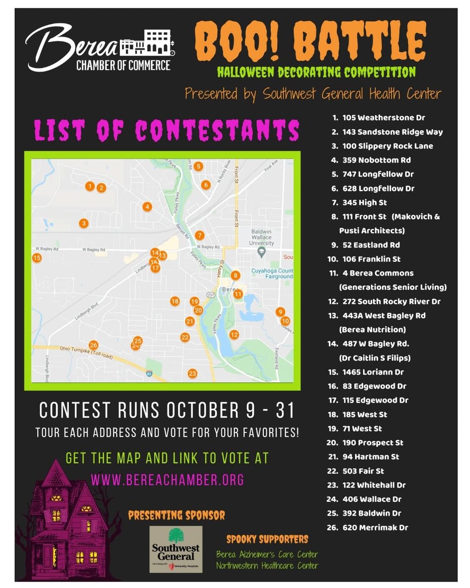 igloofyb's tweet photo. Have you driven Berea Boo Battle yet?! Which is your favorite? Stop in after visiting our neighbors #8 and enjoy your yummy creation while you finish the loop!! 
Link to map and voting in our bio! Vote by Oct 31st!
Open Daily 2pm-9pm 
#bereaboobash #halloweendecoration #froyoq https://t.co/uP0mxT3mcg