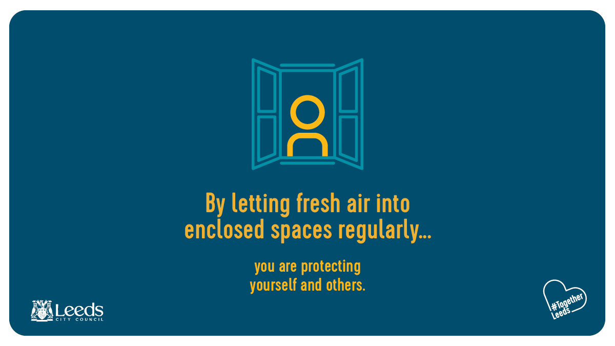 LeedsCC_News's tweet photo. Winter is approaching. But #COVID19 is still here with us. By keeping indoor spaces well ventilated, you can help reduce the spread of #coronavirus. You can still book a free #vaccine or #booster by going to https://t.co/rbRoVSRUox #TogetherLeeds https://t.co/MKn8jhm7m3