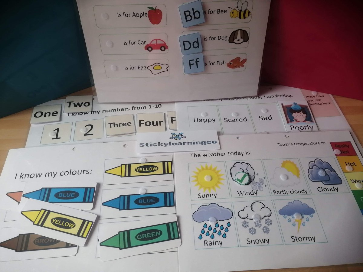 Personalised interactive busy binders packed with educational fun activities for ages 18months-4 year olds 

🎅 Free bonus Christmas pages included in orders from 28th October-10 December ☃️

🎇 FREE UK DELIVERY 🎇

etsy.com/uk/shop/Sticky…