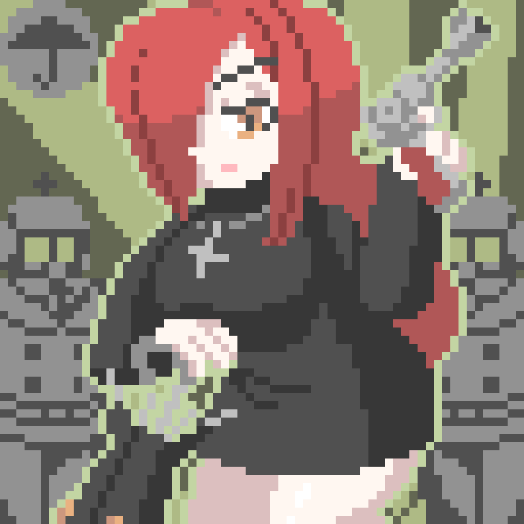 「パラソールのドット絵を描きました。
#Skullgirls 」|ネコ好きの人のイラスト