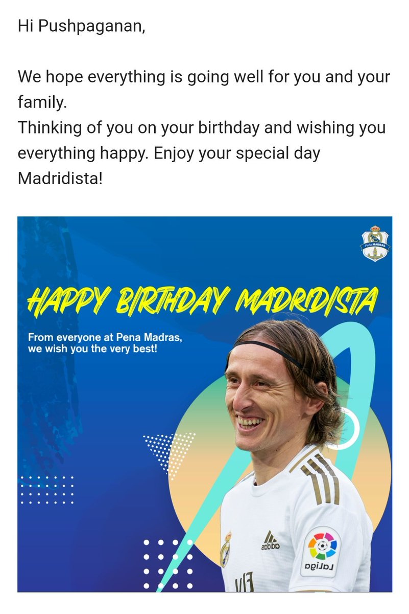 pushpaganan's tweet photo. Thank You @PenaMadras

#HalaMadrid #PeñaMadridistadeMadras https://t.co/7QARGOj5Ly