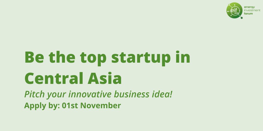 CARECEnergy's tweet photo. Apply for the Energy Efficiency Innovation Challenge and get a chance to be the top energy efficiency startup in Central Asia.

Know more &amp; Apply now: https://t.co/tXeStlvYbu

#EIF2021 #CARECEnergy https://t.co/Yqx7bH496k