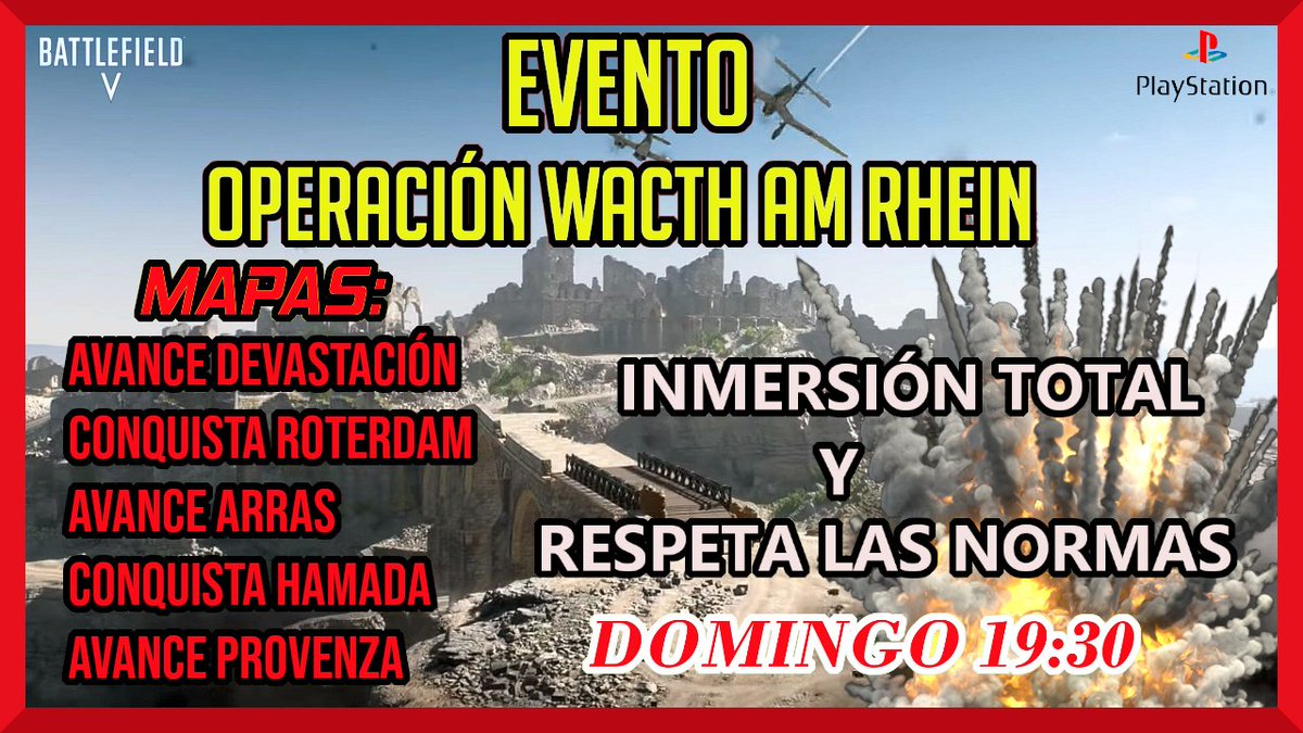 Evento de Inmersión Total, usando solo armas y skins de la facción a la que perteneces, Hoy Domingo a las 19:30... Yo no me lo pierdo. Pondré server... Castearé y luego jugaré porque no me lo quiero perder...
