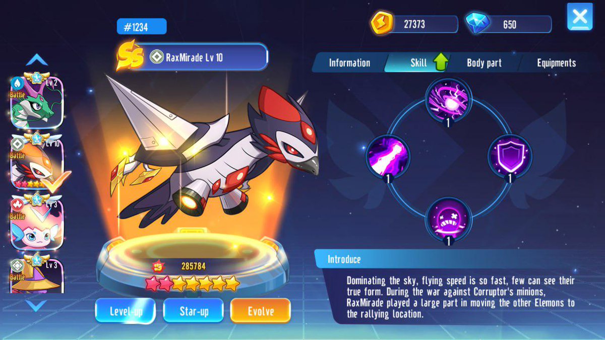 🔥SKILL UP AN ELEMON FLOWCHART🔥

🔷 Want more damage or HP buff,require skill up

🔷 To skill up a skill,require skill-up card

🔷 For max 4 skills,require rarity &amp; unlocked stars

🔷 To unlock star, require Star-up souls &amp; Ecoin

🔷 3 options to own Elemon with distinct rarity