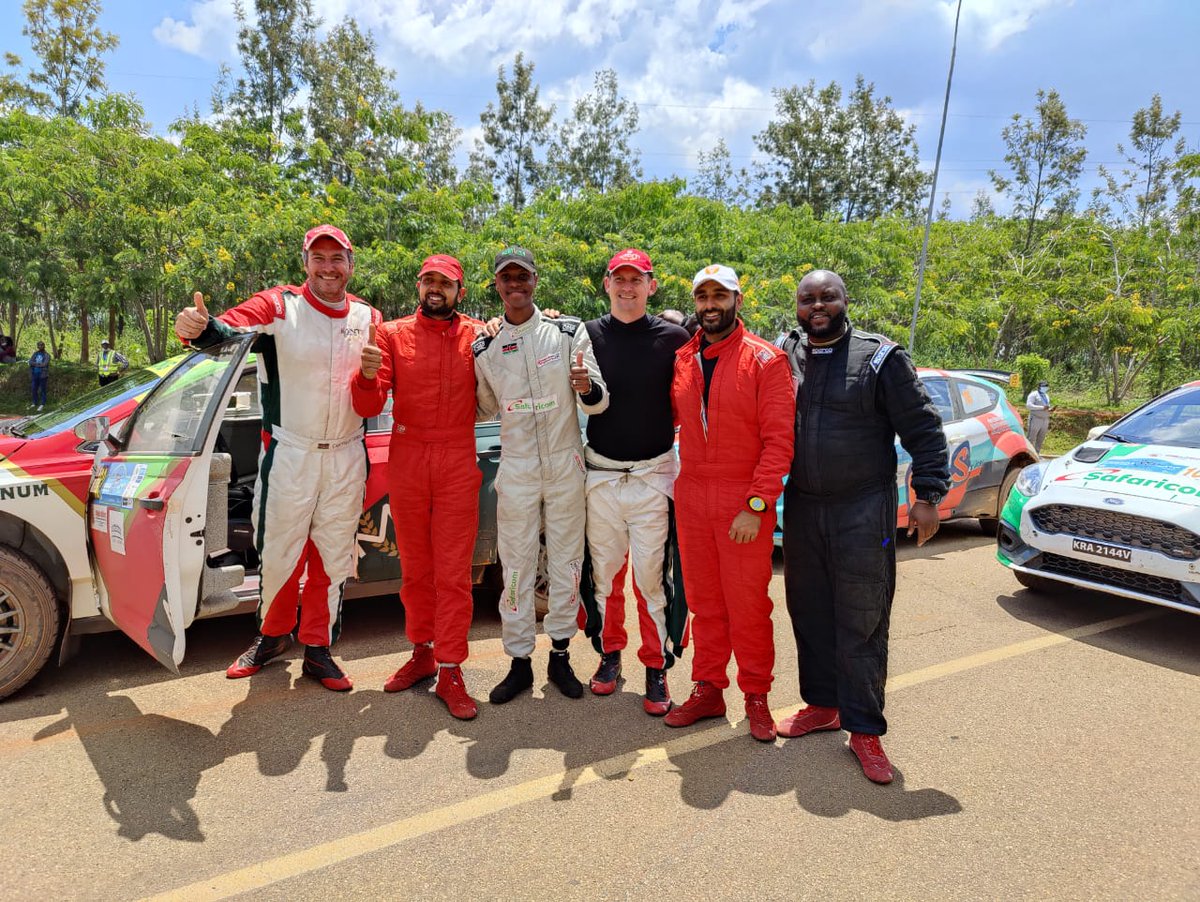 wrcsafarirally's tweet photo. Congratulations are in order to #CarlTundo, Karan Patel and McRae Kimathi on the podium sweep at this year's  Africa Rally Championship outing in Rwanda. #Tundo is the new Africa Rally  Champion! https://t.co/WoYVWU9JzB