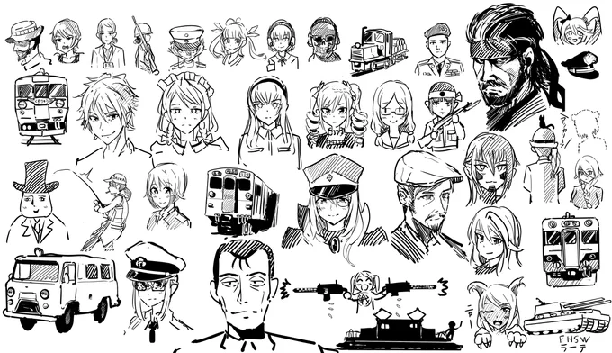 皆さんから頂いたリクエスト、ほぼ描いたぞ…
リハビリにはなった。 