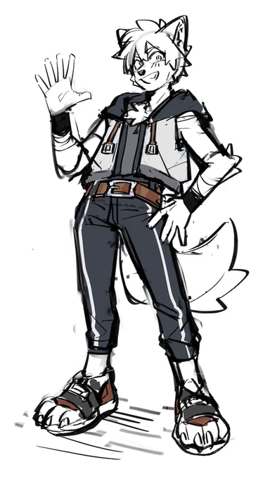息抜きにレナンイ新衣装考えてたんやけどどうだろうか🐺👕 