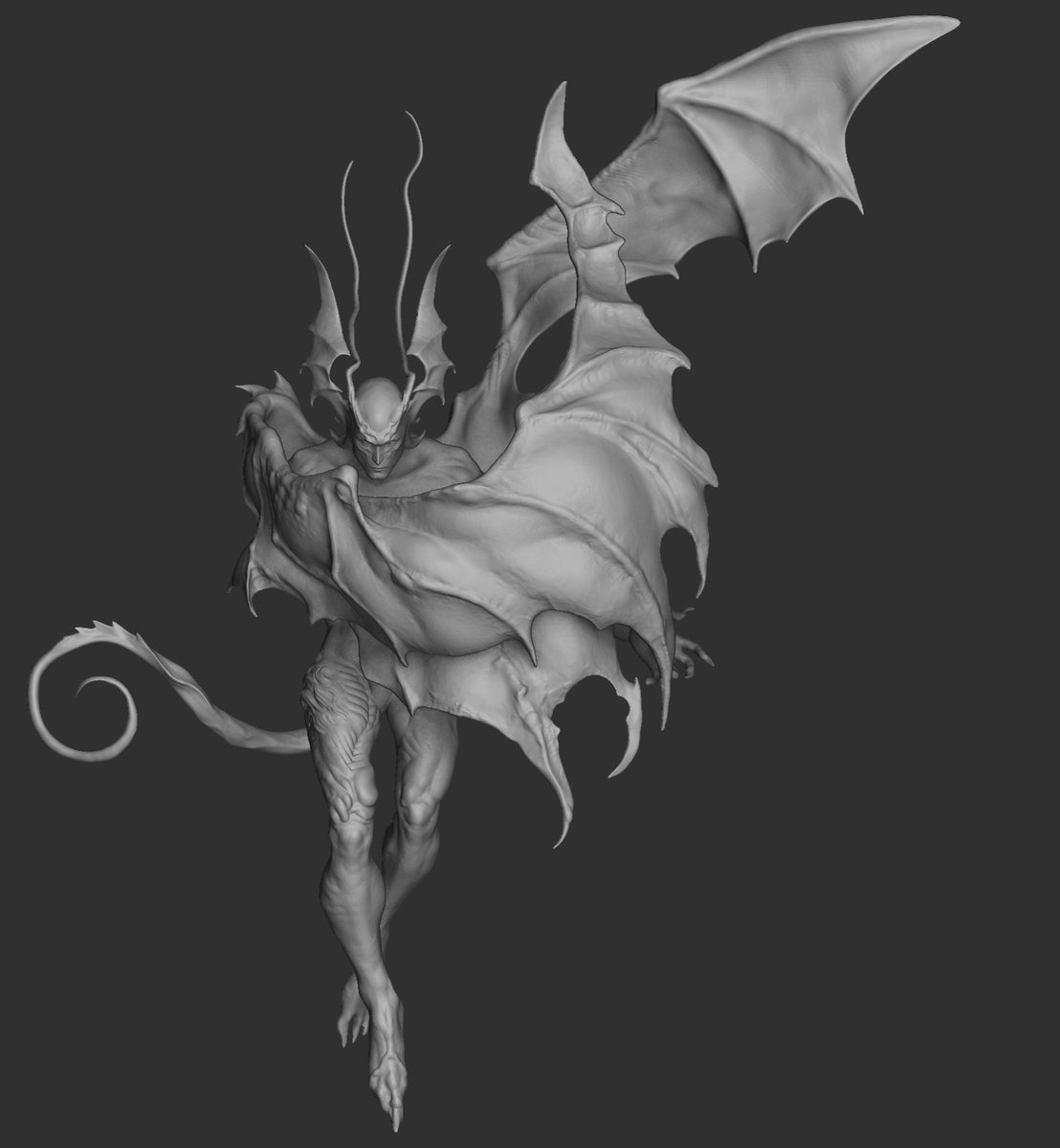 ehuginn's tweet photo. Making a Devilman sculpt based on Katsuya Terada's illustration. It's slowly coming together :) https://t.co/IZc8HMef61