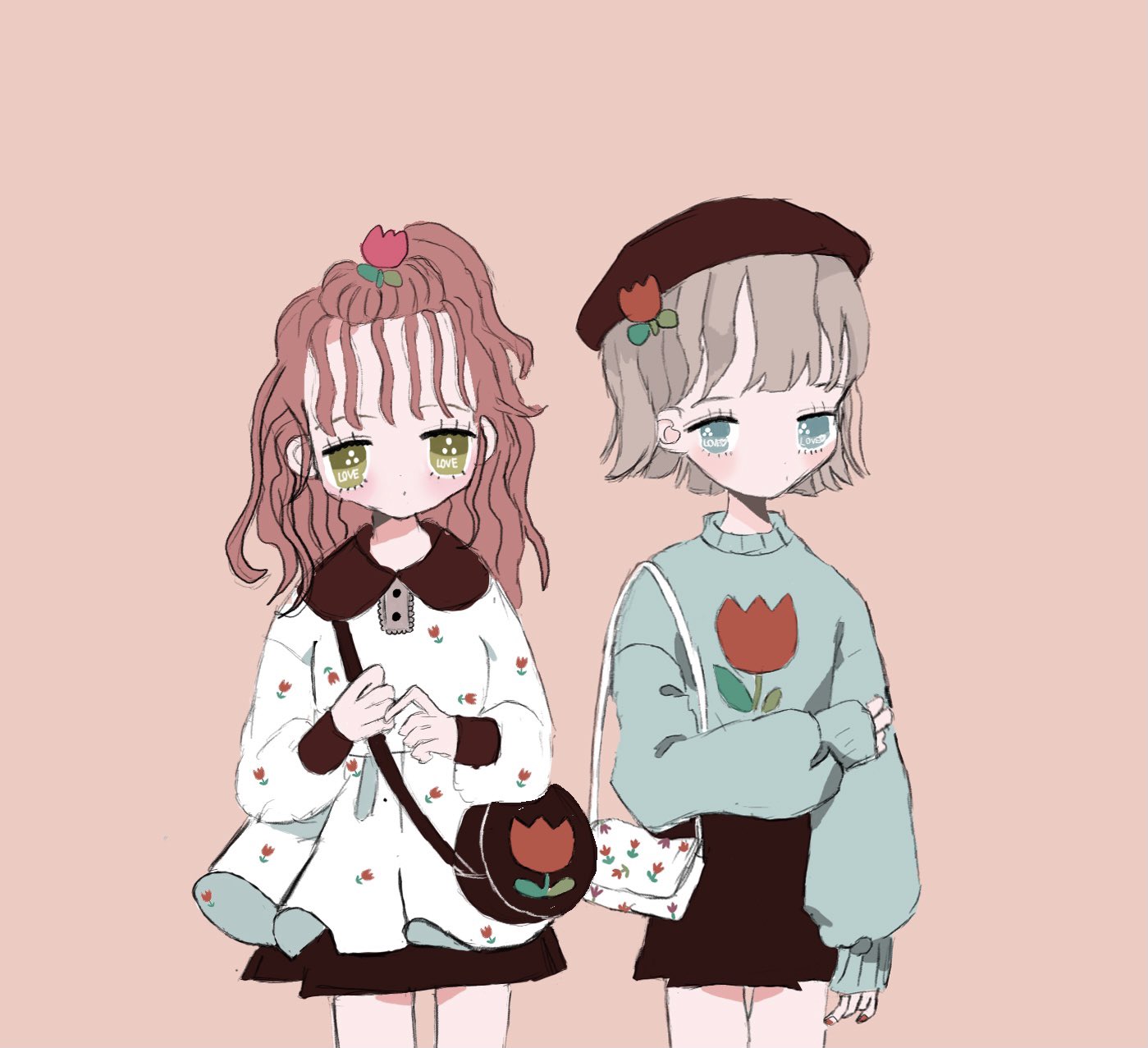 会社員heeee 女の子を描きました チューリップモチーフの服が可愛くてお気に入りです 小6 イラスト デジタルイラスト 女の子イラスト ファッション ファッションイラスト T Co Kopmxl4pvv Twitter