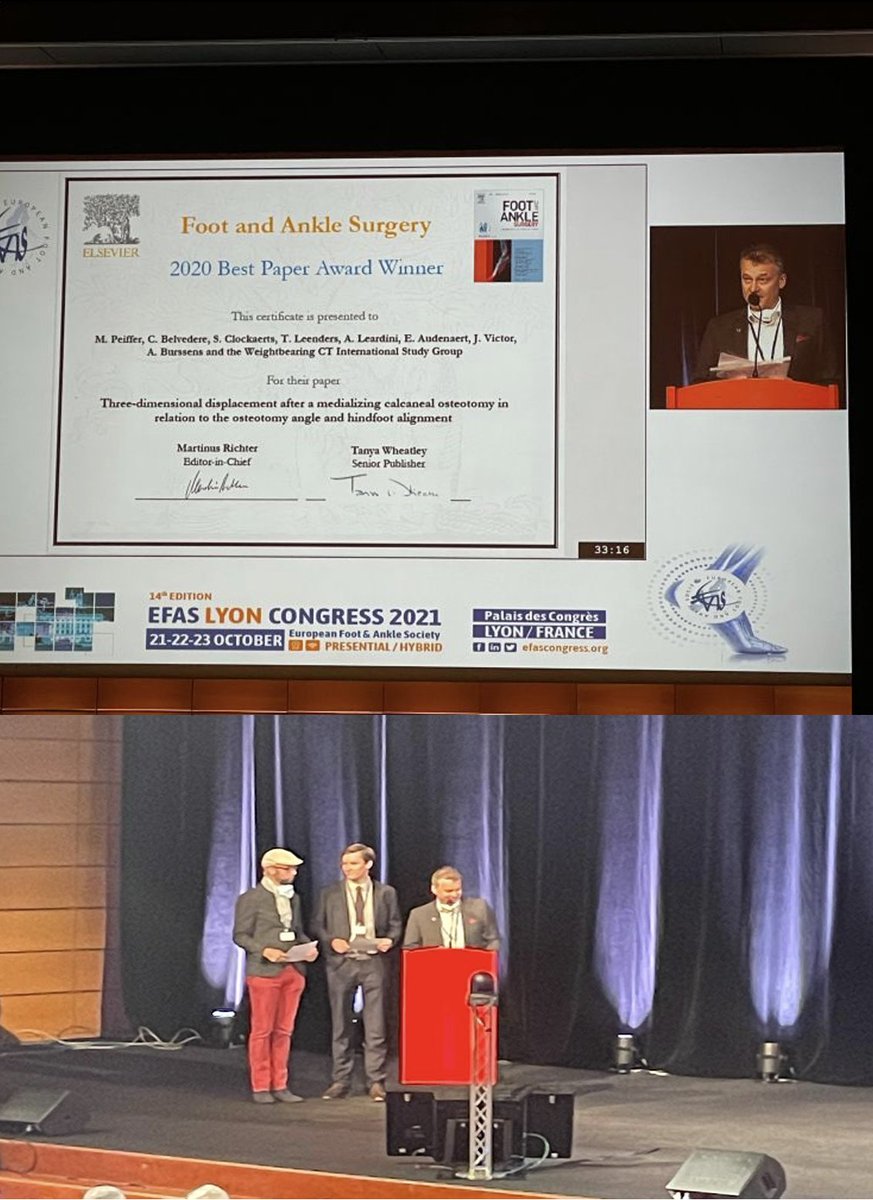 Arne Burssens (@a_burssens) on Twitter photo Honored and humbled to have won the award for best scientific study of 2020 in Foot and Ankle Surgery about hindfoot osteotomies in #PCFD! Special thanks to Prof dr med <a href="/martinusrichter/">Martinus Richter</a> for the recognition and our great team with first author dr Matthias Peiffer! <a href="/EFASnews/">European Foot & Ankle Society</a> Honored and humbled to have won the award for best scientific study of 2020 in Foot and Ankle Surgery about hindfoot osteotomies in #PCFD! Special thanks to Prof dr med <a href="/martinusrichter/">Martinus Richter</a> for the recognition and our great team with first author dr Matthias Peiffer! <a href="/EFASnews/">European Foot & Ankle Society</a>
