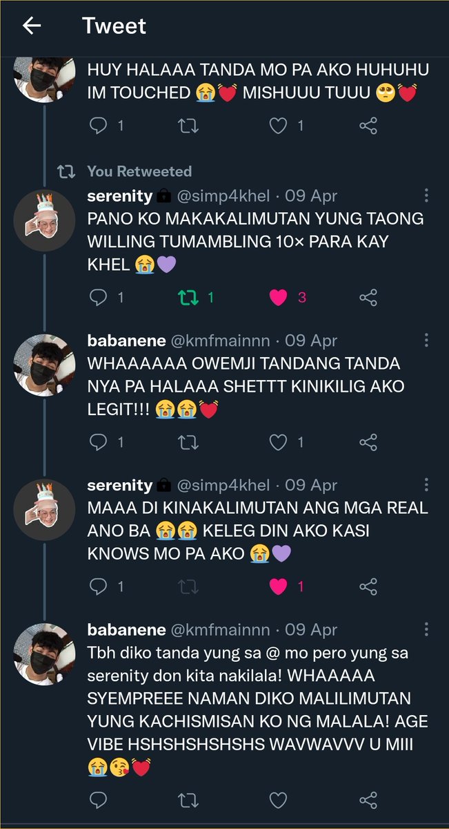 kmfmainnn's tweet photo. Ilang weeks akong ia dito sa stan acc ko and nung bumalik ako ikaw agad nakainteract ko non! Sobrang kinilig ako nung time nayan lamobayunnn? Ansarap lang sa pakiramdam na dika nakalimutan. Pakasweet mo talagang tao gab kaya mahal ka ng lahat eh ♥️ ily, imy &amp; ty Gab! @simp4khel https://t.co/LKniS0AgxK