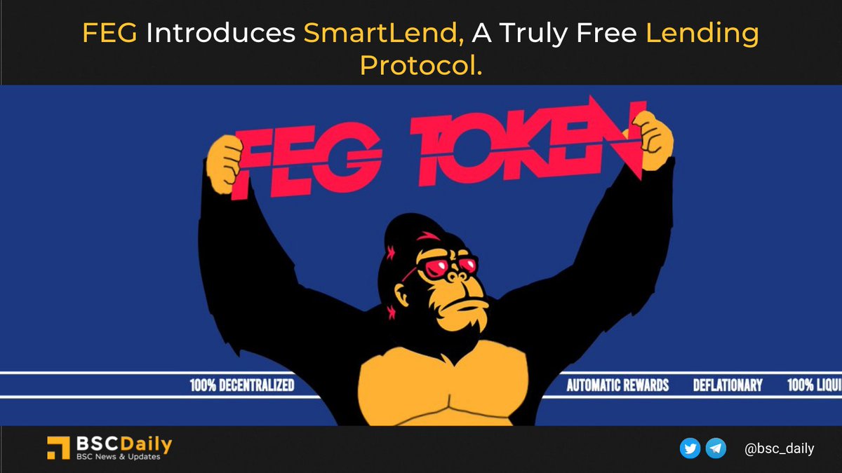 bsc_daily's tweet photo. DEX, fiat on-ramp, new chain expansions, so what's the next stop for @FEGtoken🙈?

#SmartLend is the keynote for users to borrow tokens with 0 interest. Will $FEG be a perfect #DeFi banking for the mainstream? This overview may get the answer👇

https://t.co/hrKVdIhynw

#BSC #BNB https://t.co/LmBDrbRntf
