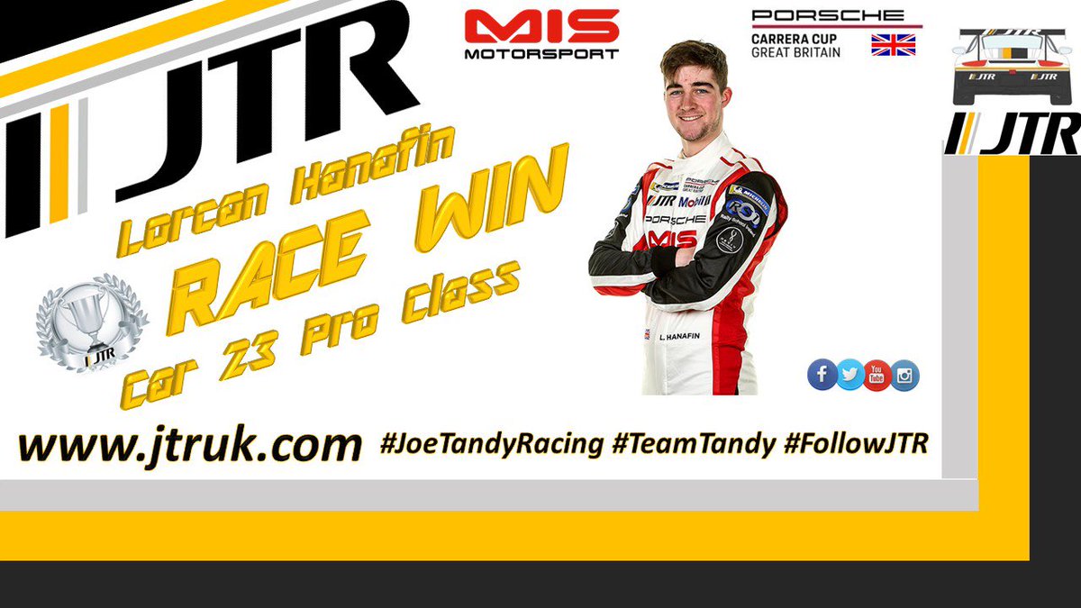 Team_JTR_'s tweet photo. 💥 BOOM 💥 BOOM 💥 BOOM 💥 

Crucial 4th Win of the season for Lorcan he now leads the Championship by just 1 point as we go into the final race of the season.
#Porsche #CarreraCupGB🇬🇧 

🔶#JoeTandy🔶#TeamTandy🔶
🔶#15YearsOfJTR🔶#TandyLand🔶 https://t.co/4xcxKKRa4K