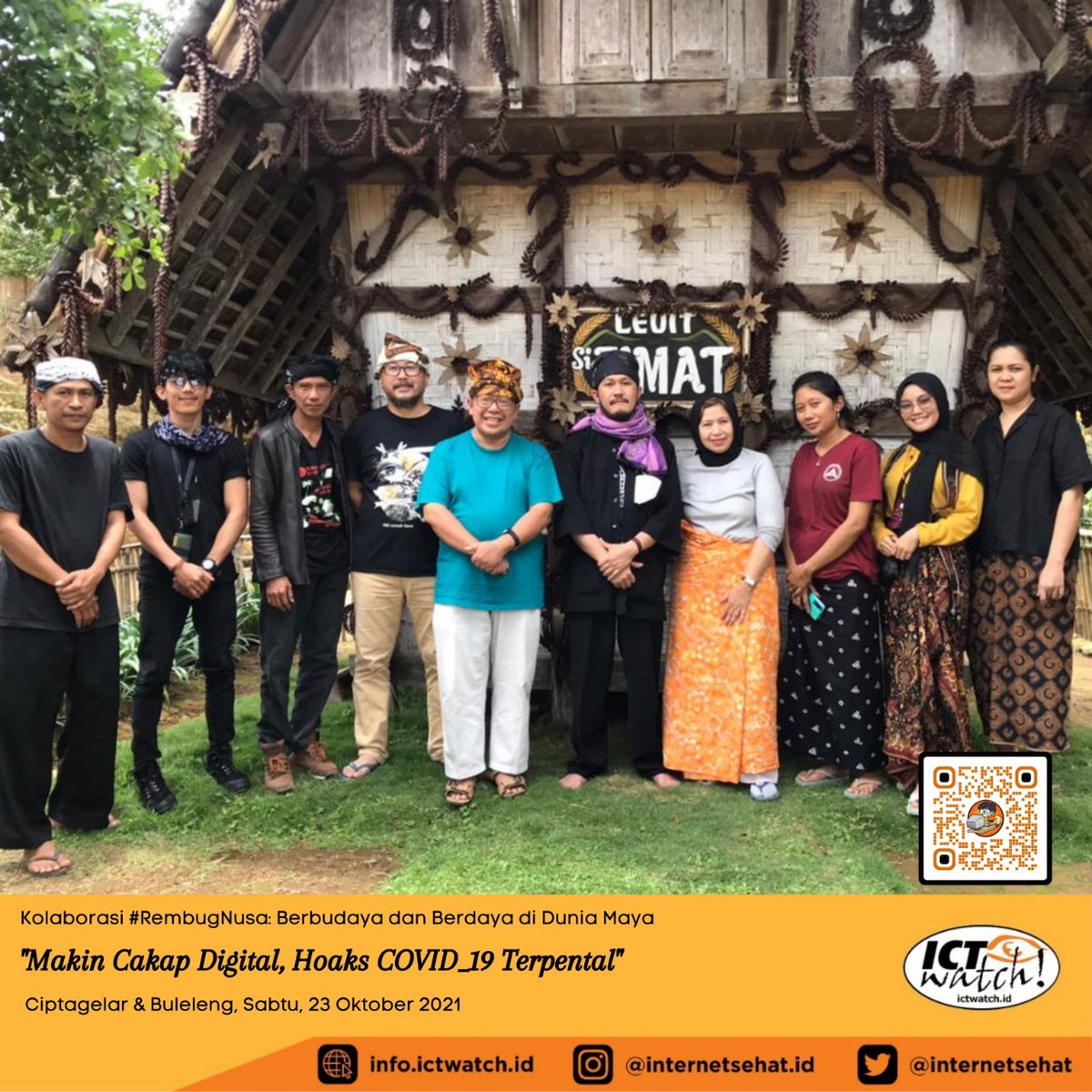 internetsehat's tweet image. Pengabadian momen bersejarah dari eksperimen perpaduan media baru dengan kolaborasi 2 kelompok seniman tutur Nusantara, Topeng Kolot Pusaka Gelar Mulya dari Ciptagelar dan Kelompok Seni Bondres Susik dari Buleleng, Bali - yang seru, bernas dan jenaka pada Sabtu, 23 Oktober 2021.