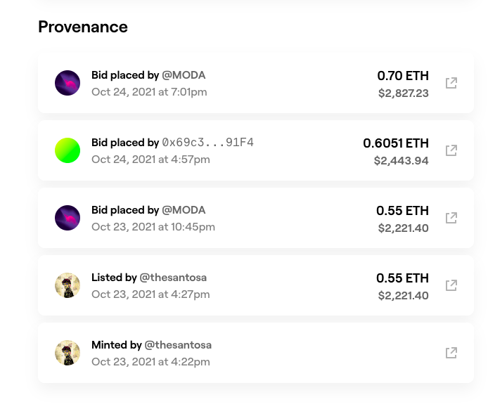 Wow so excited, 
seems bid war from Moda and 0x69c3.

3 hrs left foundation.app/@thesantosa/~/…

Whoever the winner, I will give NFT as a present to all participants.

#NFTs #nftcollector
