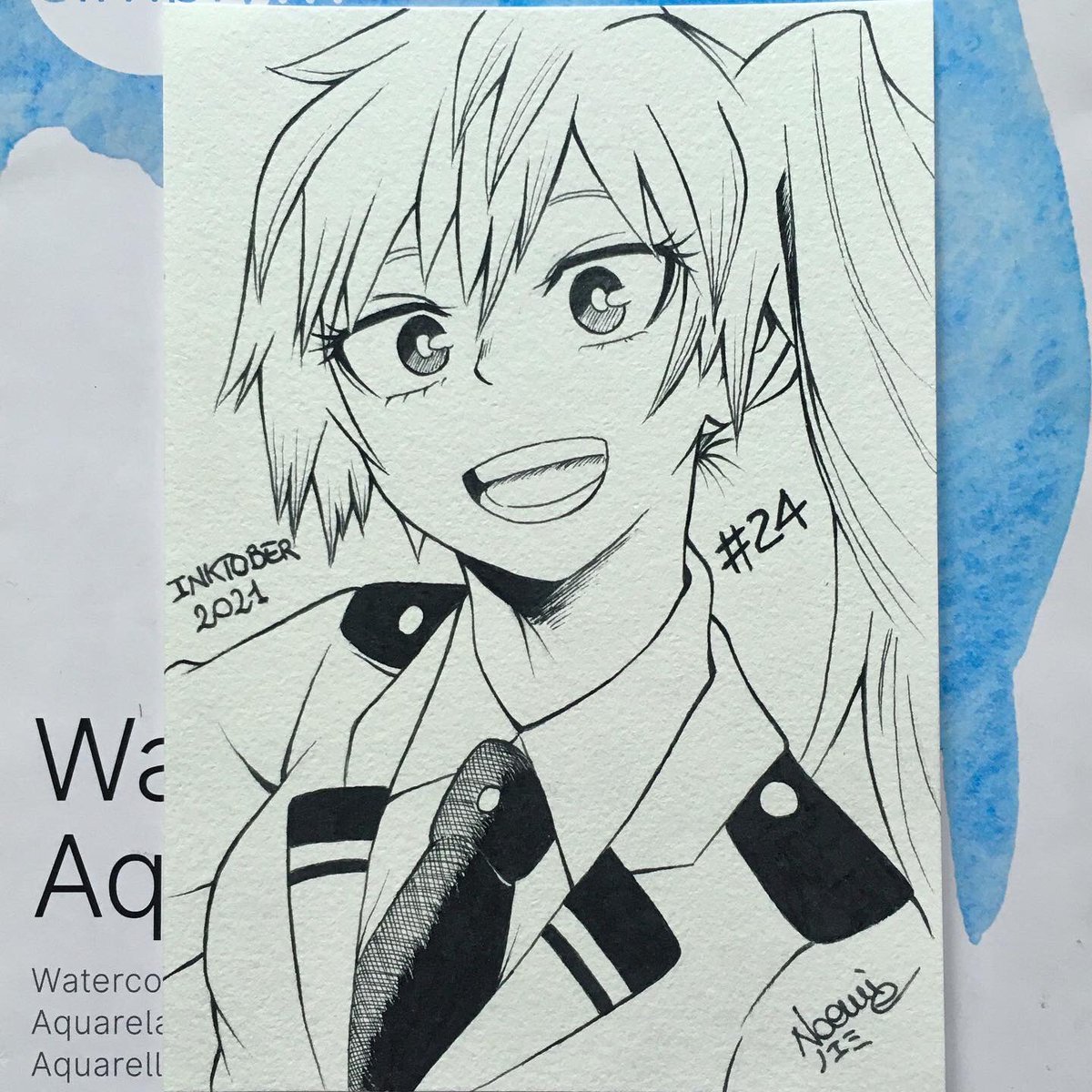 noemis_art's tweet photo. Ventiquattresimo giorno di #inktober!! 
24日目のイントバーの絵です！！
#ヒロアカ #MyHeroAcademia #BokuNoHeroAcademia #inktober2021 https://t.co/ZBUVh2tJKi