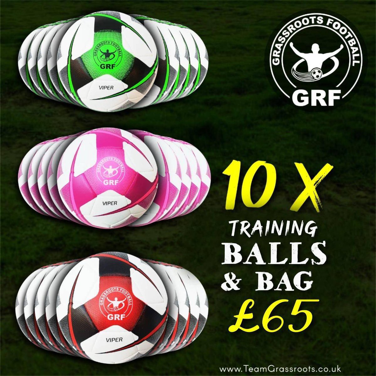 Grassroots GIVEAWAY

Who fancies winning a set of 10 training balls and a carry bag for their team?

To Enter Simply;

➡️ RT 
➡️ Follow
➡️ Comment  #grassrootsfootball

Winner will be announced at 7PM tonight 24/10/21

Can’t wait, then grab a set here 👉 teamgrassroots.co.uk/shop/footballs…