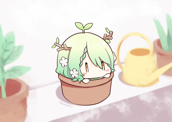 she's a potted plant🌿🪴

#FineFaunart 