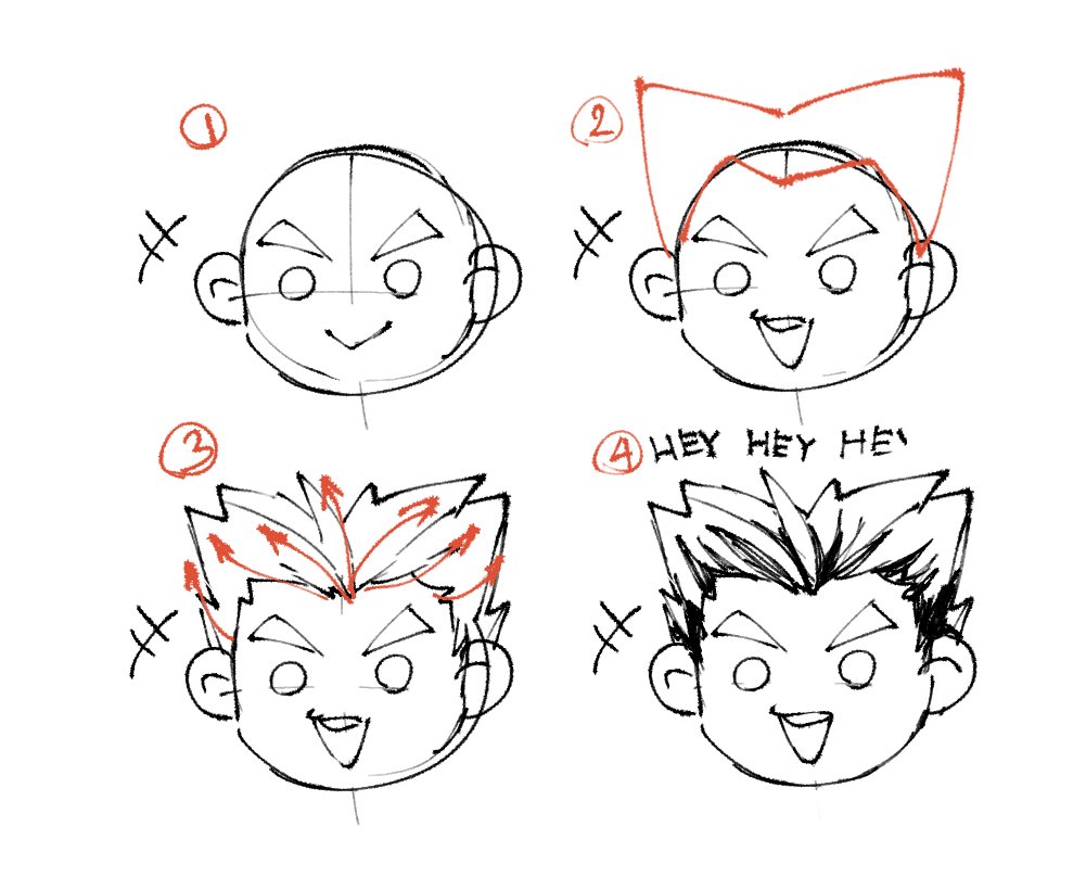 wolfHon_Abz's tweet photo. มิจังเคยถามหา How to วาดผมโบคุโตะ https://t.co/ogWg3y5OIN